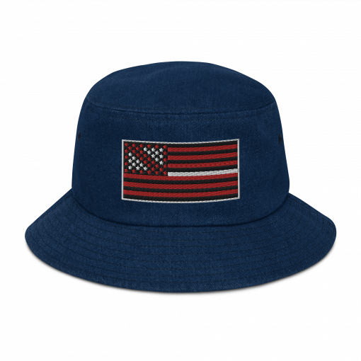 The Black American Flag Denim bucket hat - Image 2
