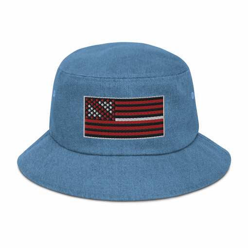 The Black American Flag Denim bucket hat - Image 4
