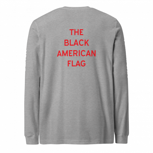 The Black American Flag Unisex Long Sleeve Tee - Image 48