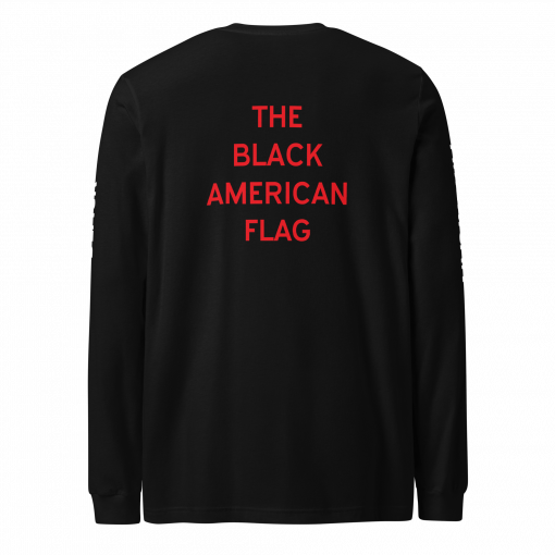 The Black American Flag Unisex Long Sleeve Tee - Image 8