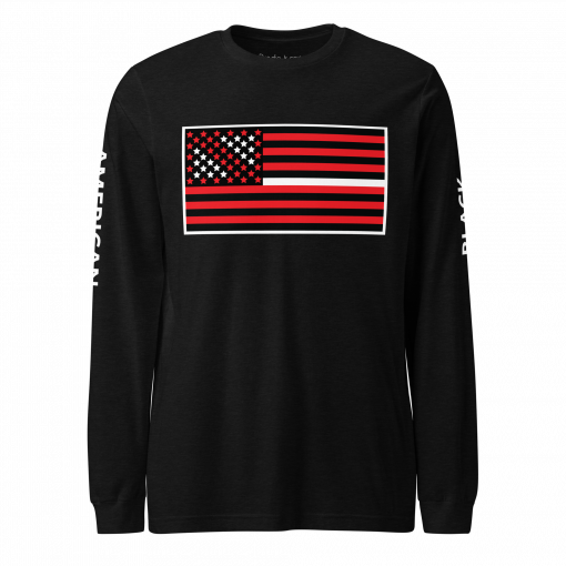 The Black American Flag Unisex Long Sleeve Tee