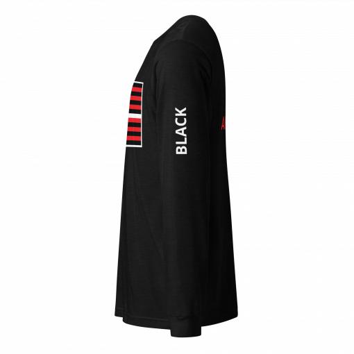 The Black American Flag Unisex Long Sleeve Tee - Image 3