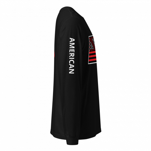 The Black American Flag Unisex Long Sleeve Tee - Image 6