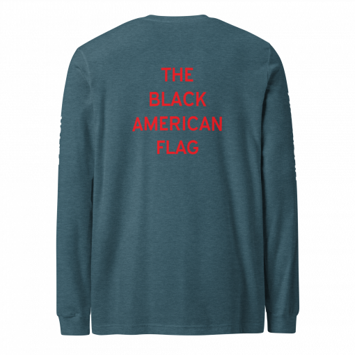The Black American Flag Unisex Long Sleeve Tee - Image 32