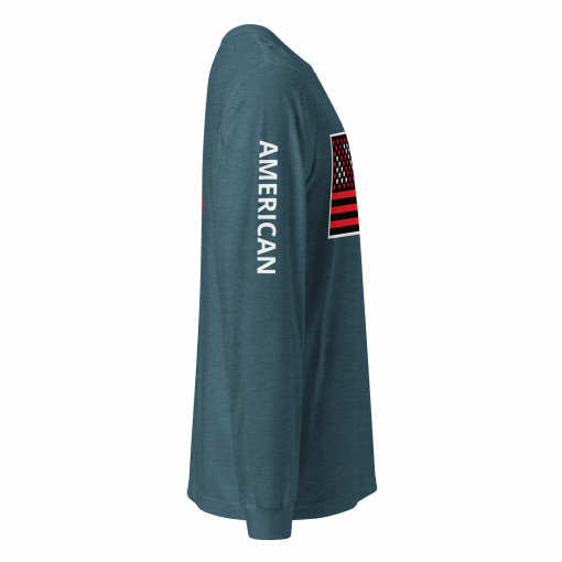 The Black American Flag Unisex Long Sleeve Tee - Image 30