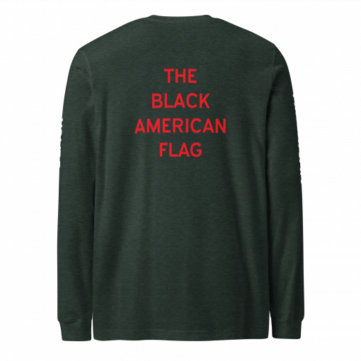 The Black American Flag Unisex Long Sleeve Tee - Image 20