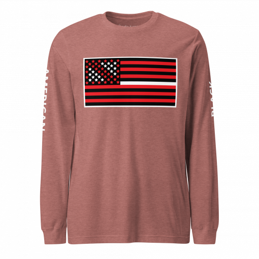 The Black American Flag Unisex Long Sleeve Tee - Image 37