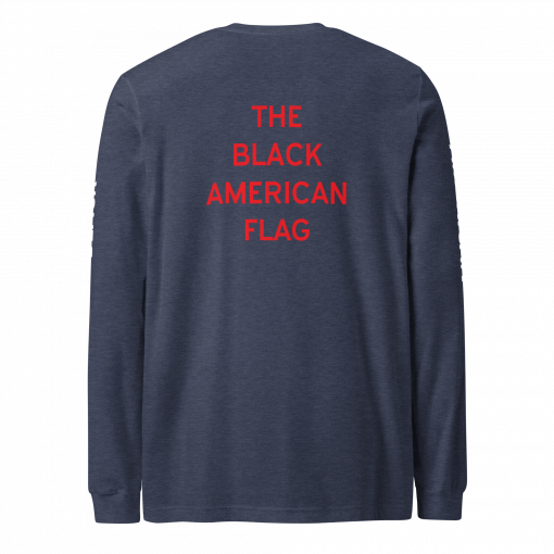 The Black American Flag Unisex Long Sleeve Tee - Image 28
