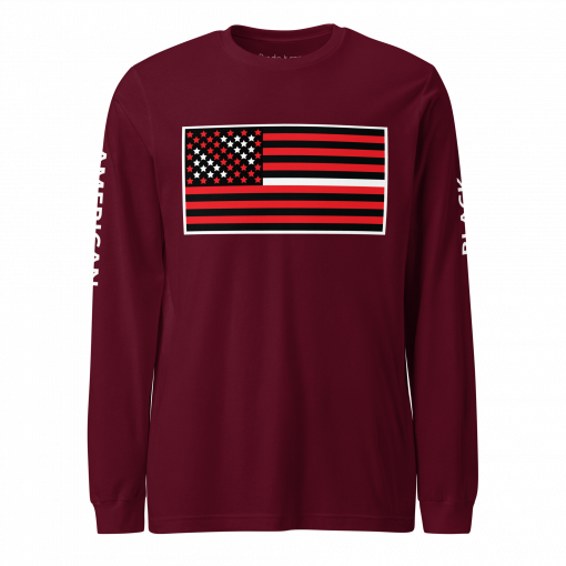 The Black American Flag Unisex Long Sleeve Tee - Image 13
