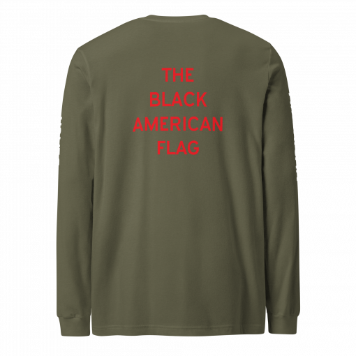 The Black American Flag Unisex Long Sleeve Tee - Image 36