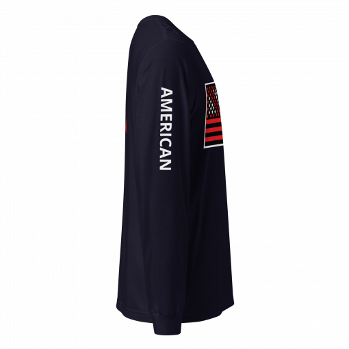 The Black American Flag Unisex Long Sleeve Tee - Image 10