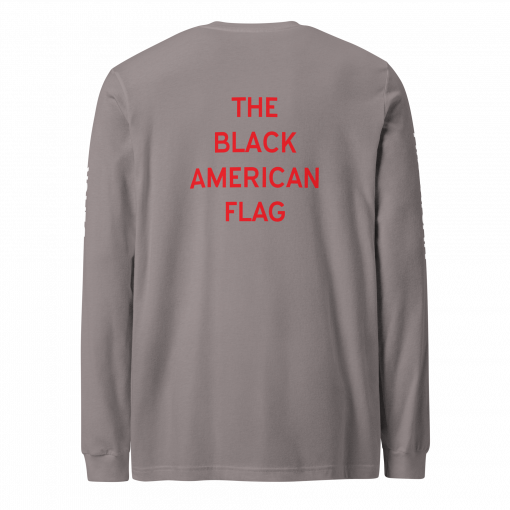 The Black American Flag Unisex Long Sleeve Tee - Image 44