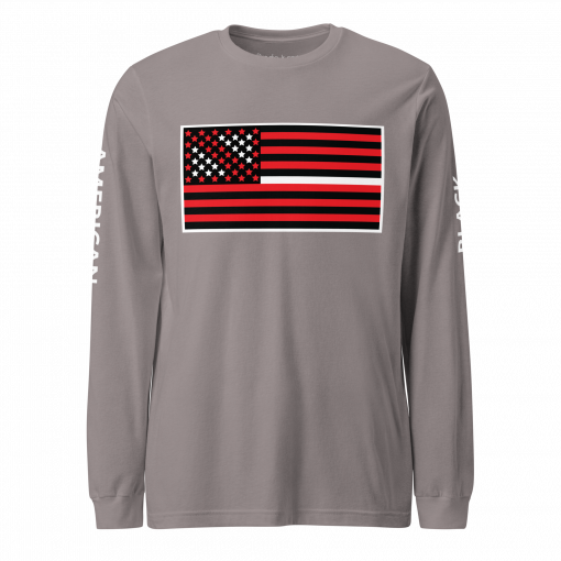 The Black American Flag Unisex Long Sleeve Tee - Image 41