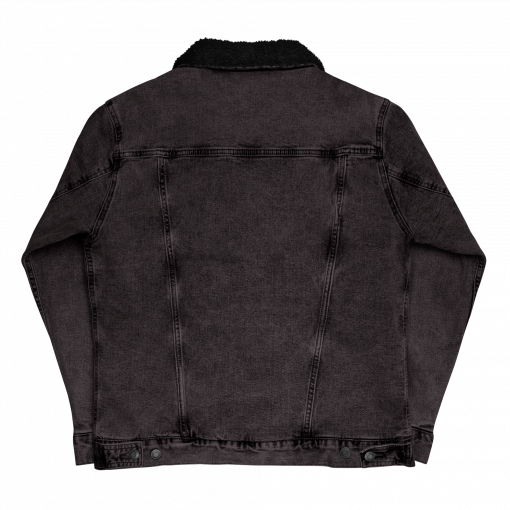 The Black American Flag Unisex denim sherpa jacket - Image 2