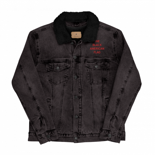 The Black American Flag Unisex denim sherpa jacket