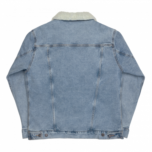 The Black American Flag Unisex denim sherpa jacket - Image 6