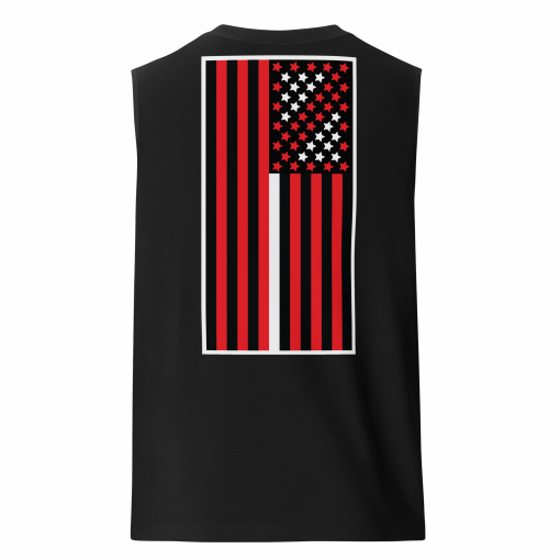 The Black American Flag Muscle Shirt - Image 2